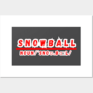 Word Snowball Posters and Art